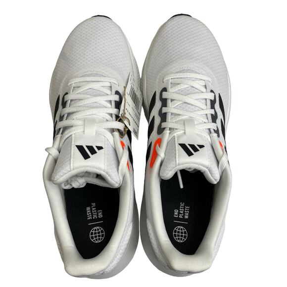 Adidas Runfalcon 3.0 Mens Athletic Trail Shoes Size 10.5 White/Orange/Gray - Picture 2 of 8